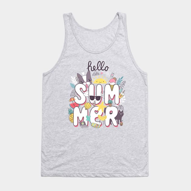 Hello Summer Tank Top by kostolom3000